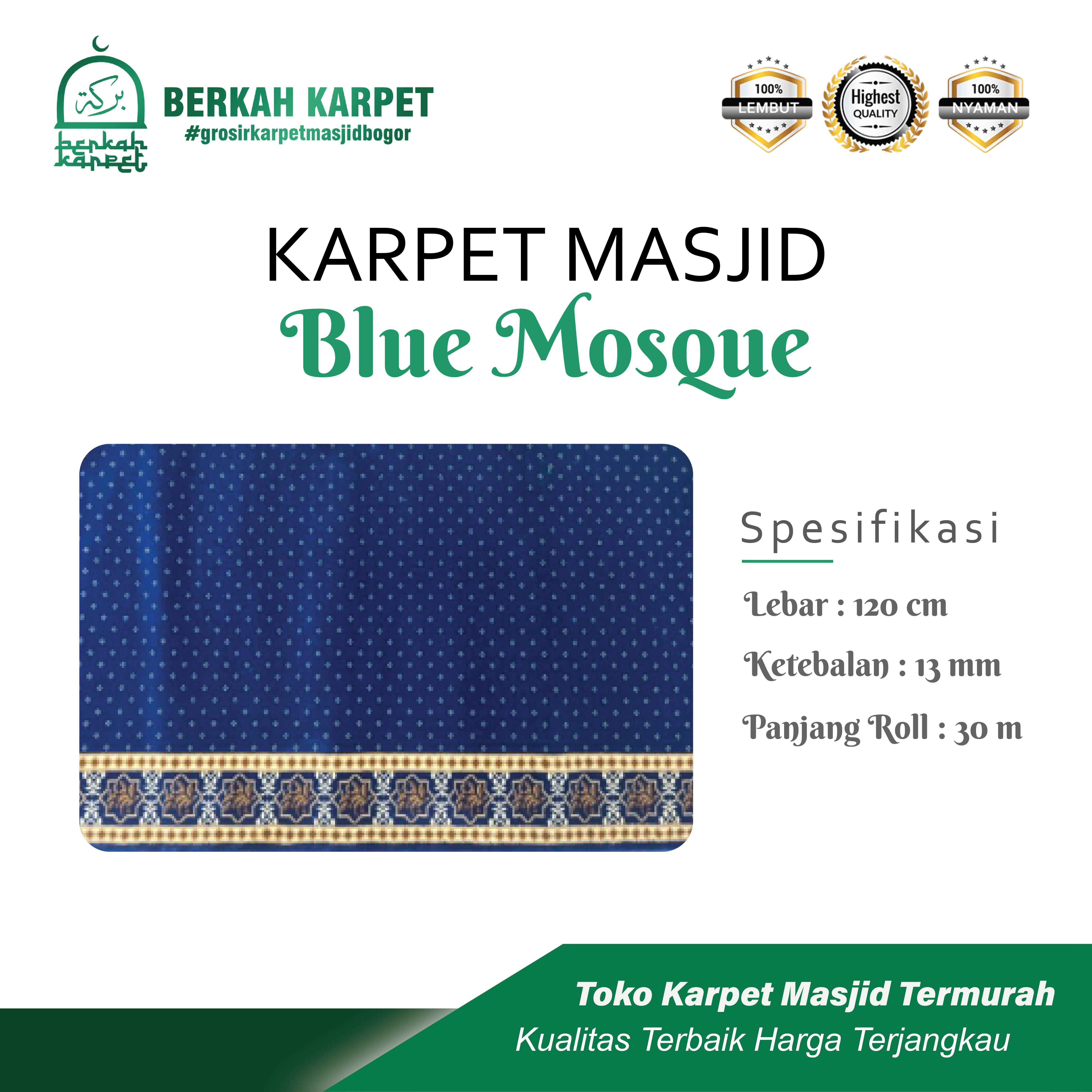 BLUE MOSQUE KARPET MASJID METERAN